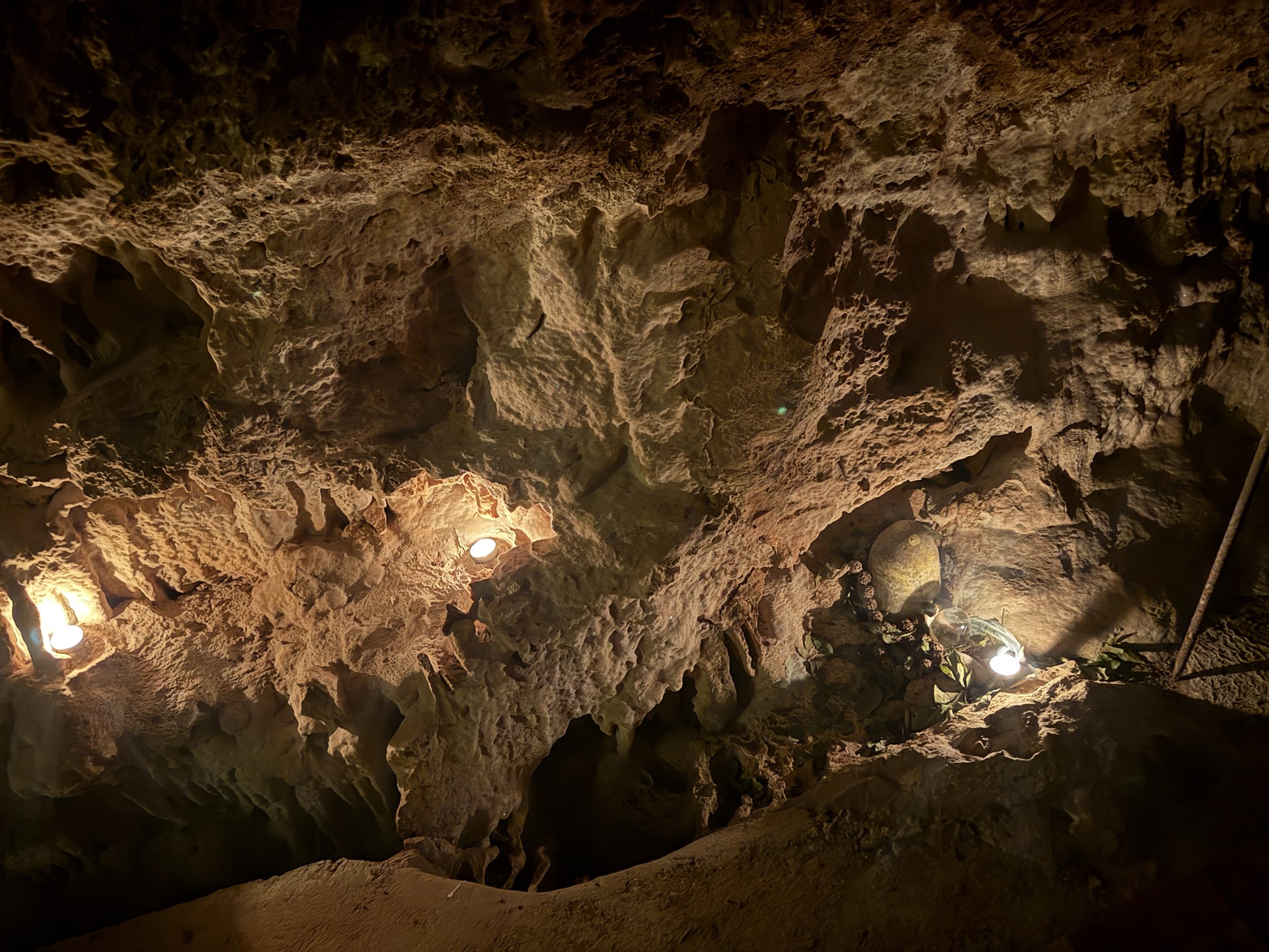 Ancient crystal formations inside Shiva Jyoti Gufa