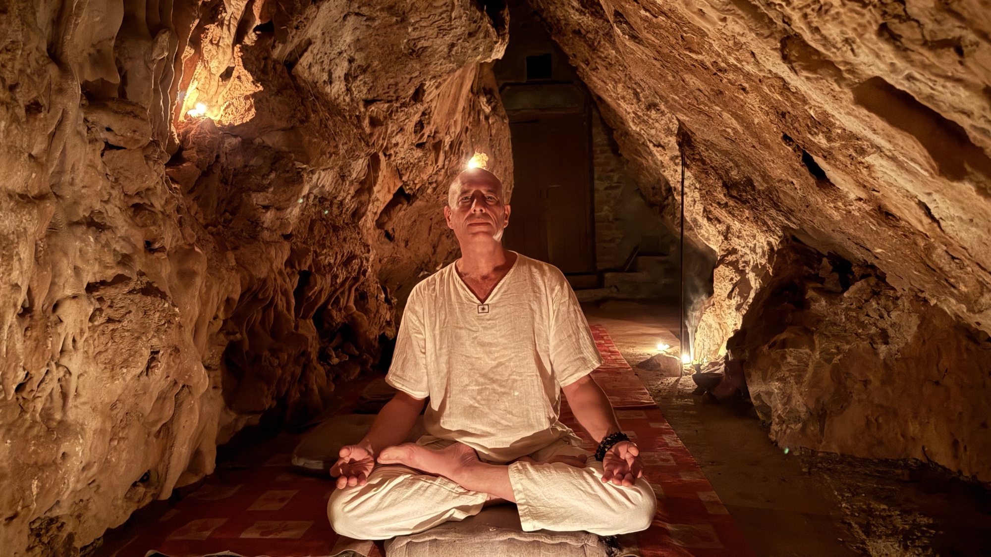 Meditation in the crystal cave